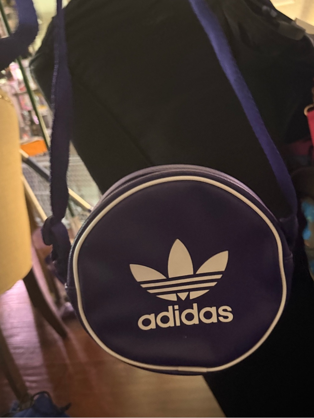 adidas Purple Round Trefoil Crossbody Bag